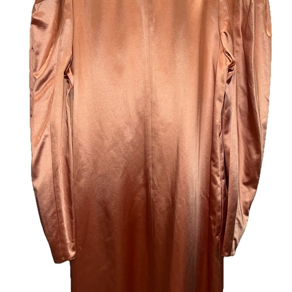Ulla Johnson Silvana Dress Copper Satin Midi Long Sleeve Boho Sz 8 Cocktail NWT - Picture 10 of 16